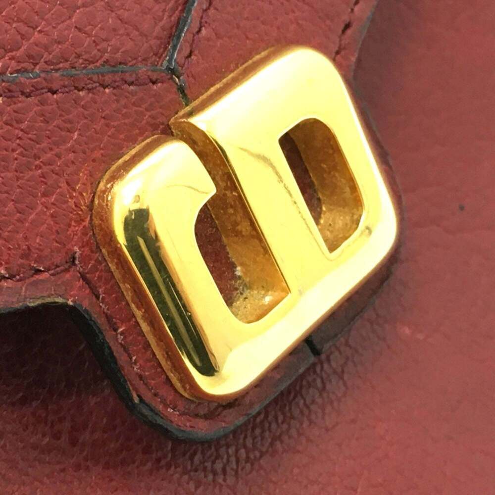 CHRISTIAN DIOR Vintage Red Leather Shoulder Bag - Picture 4 of 13